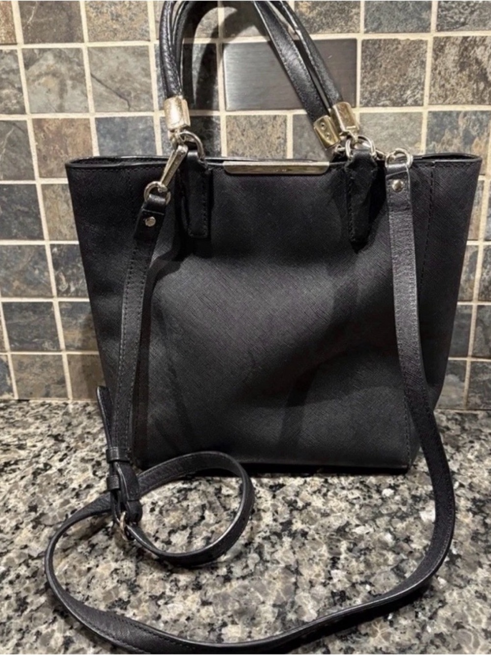 Coach Madison Mini Black Saffiano Leather Crossbody Bag 29001